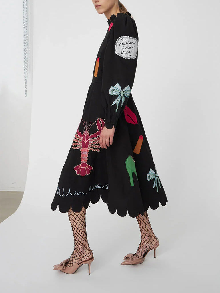 Crustacea Scallop Midi Dress