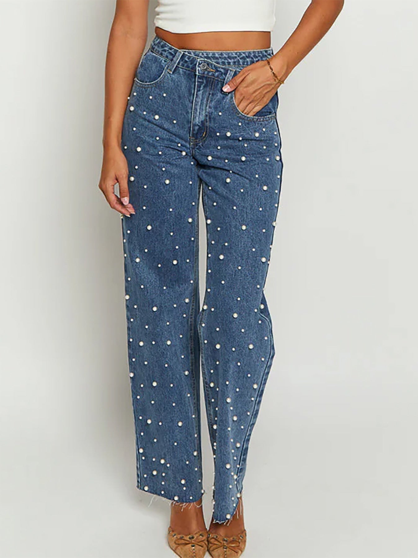 CELESTE Luxe Pearl Jeans