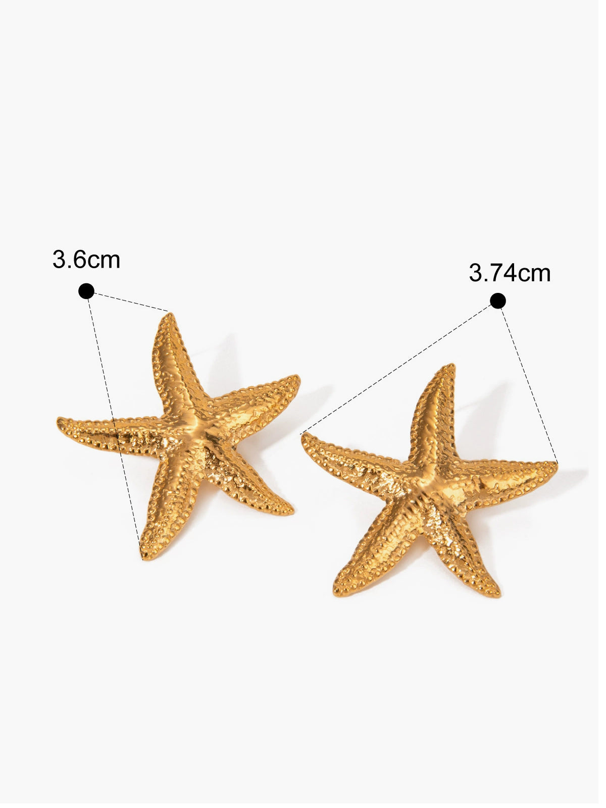 EARRING Gold Starfish Stud Earrings