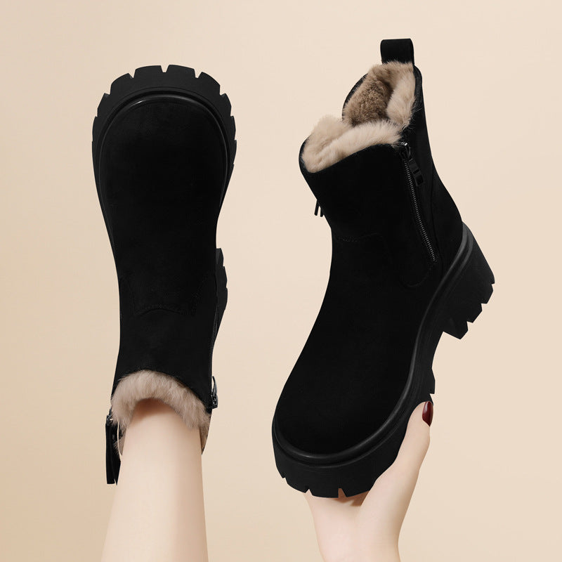 ARLOSA Winter Ankle Boots Black