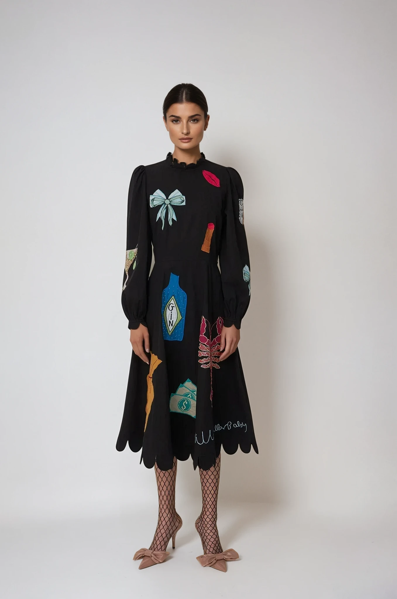 Crustacea Scallop Midi Dress