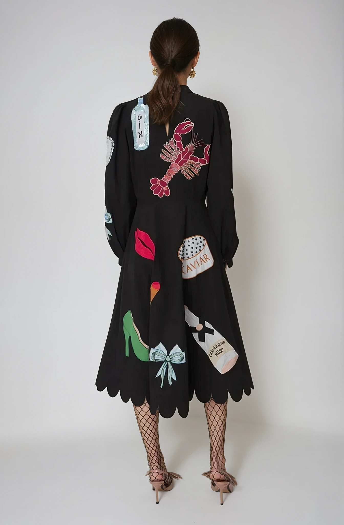 Crustacea Scallop Midi Dress