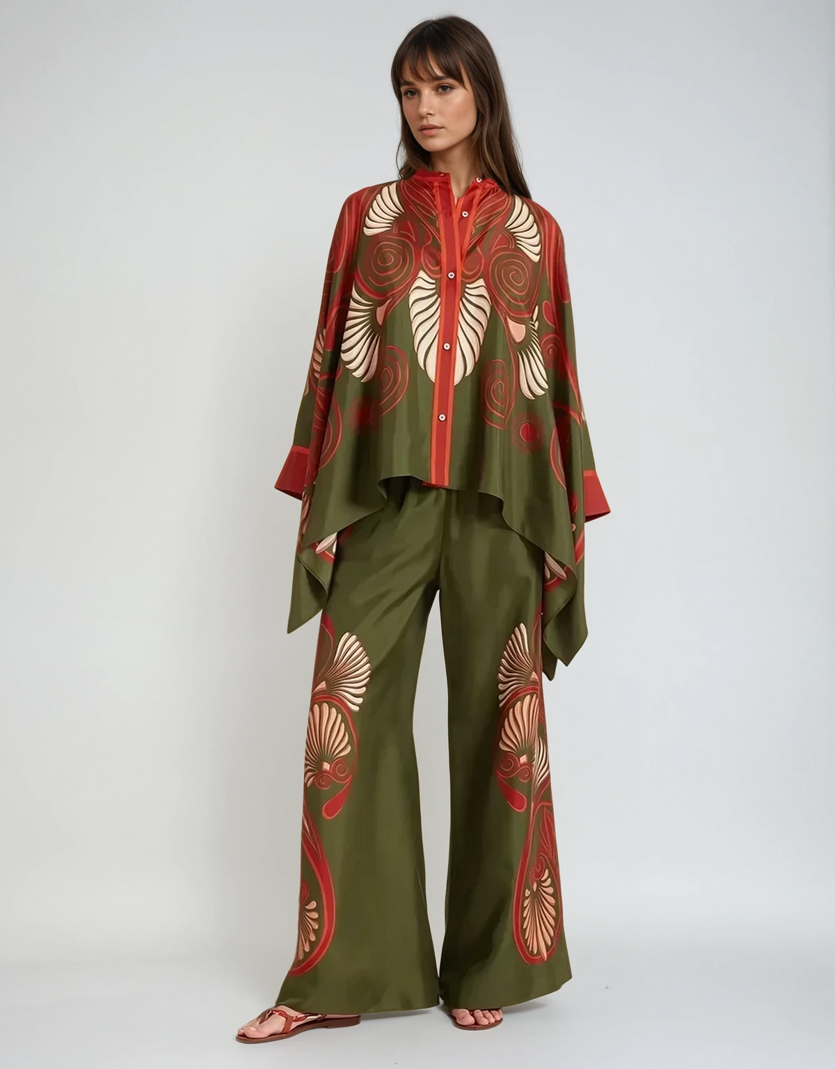 LUCIA Stand-Up Collar Two-Piece Set