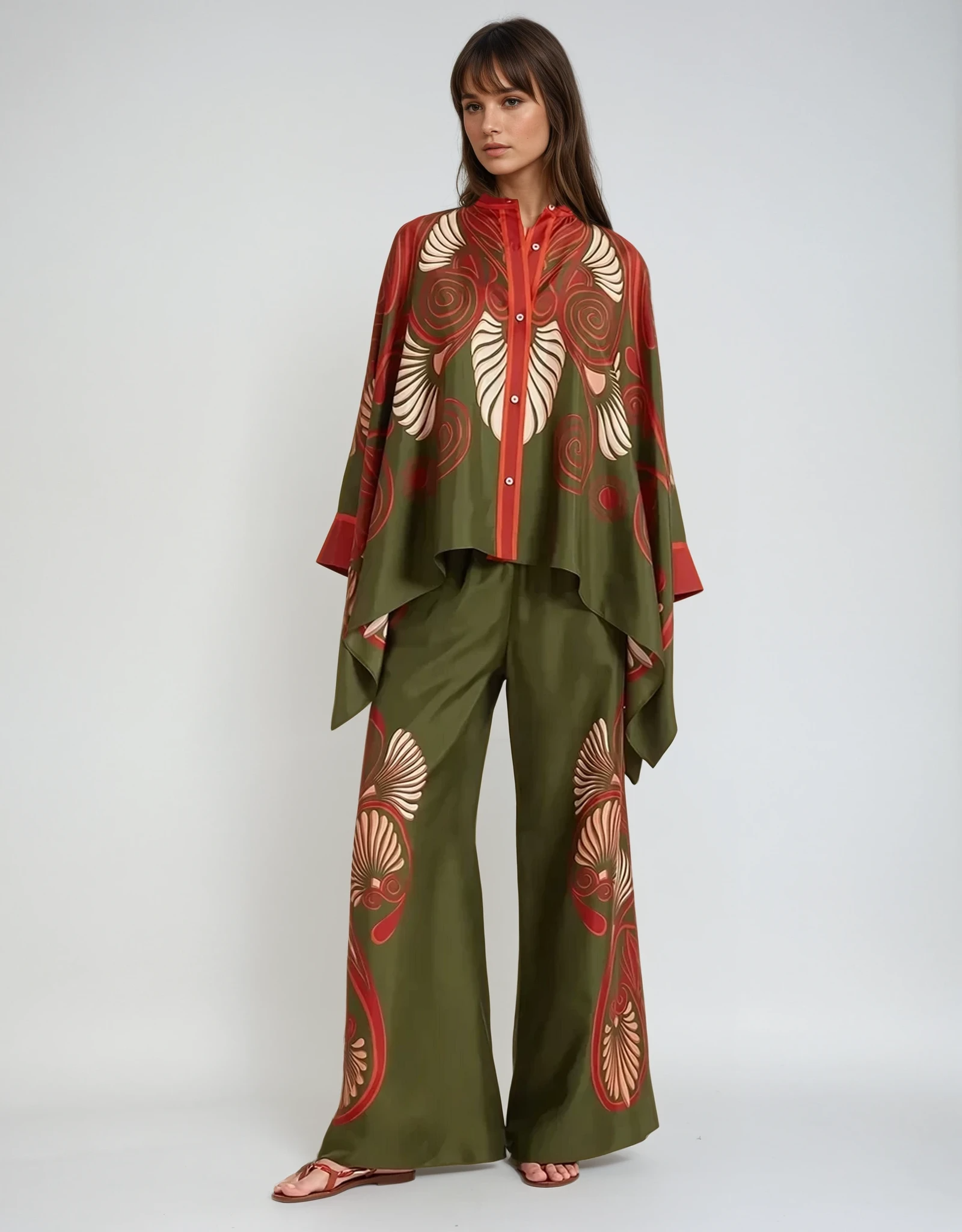 LUCIA Stand-Up Collar Two-Piece Set