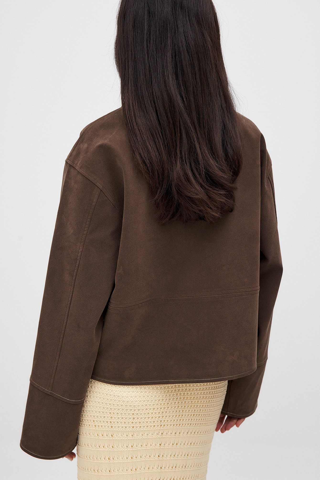 VALIRA Faux Suede Zip Jacket